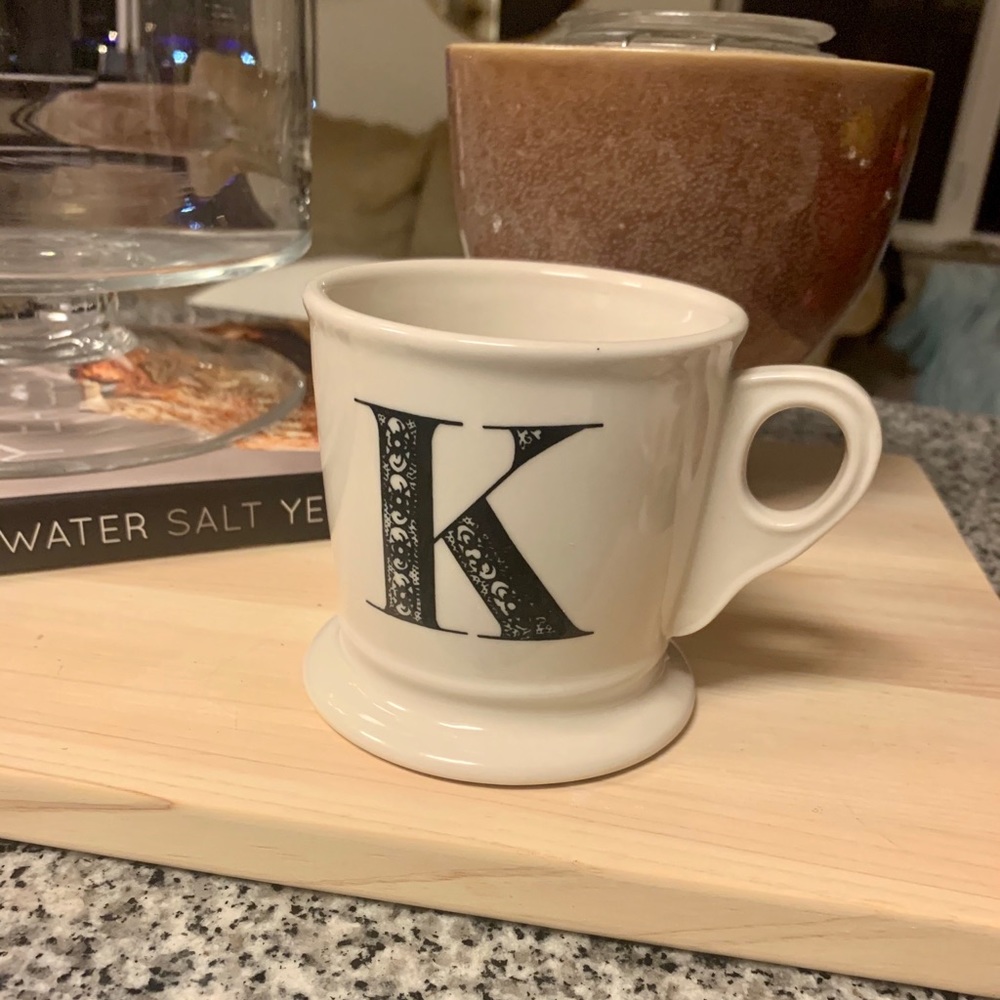 Anthropologie initial mug “K”